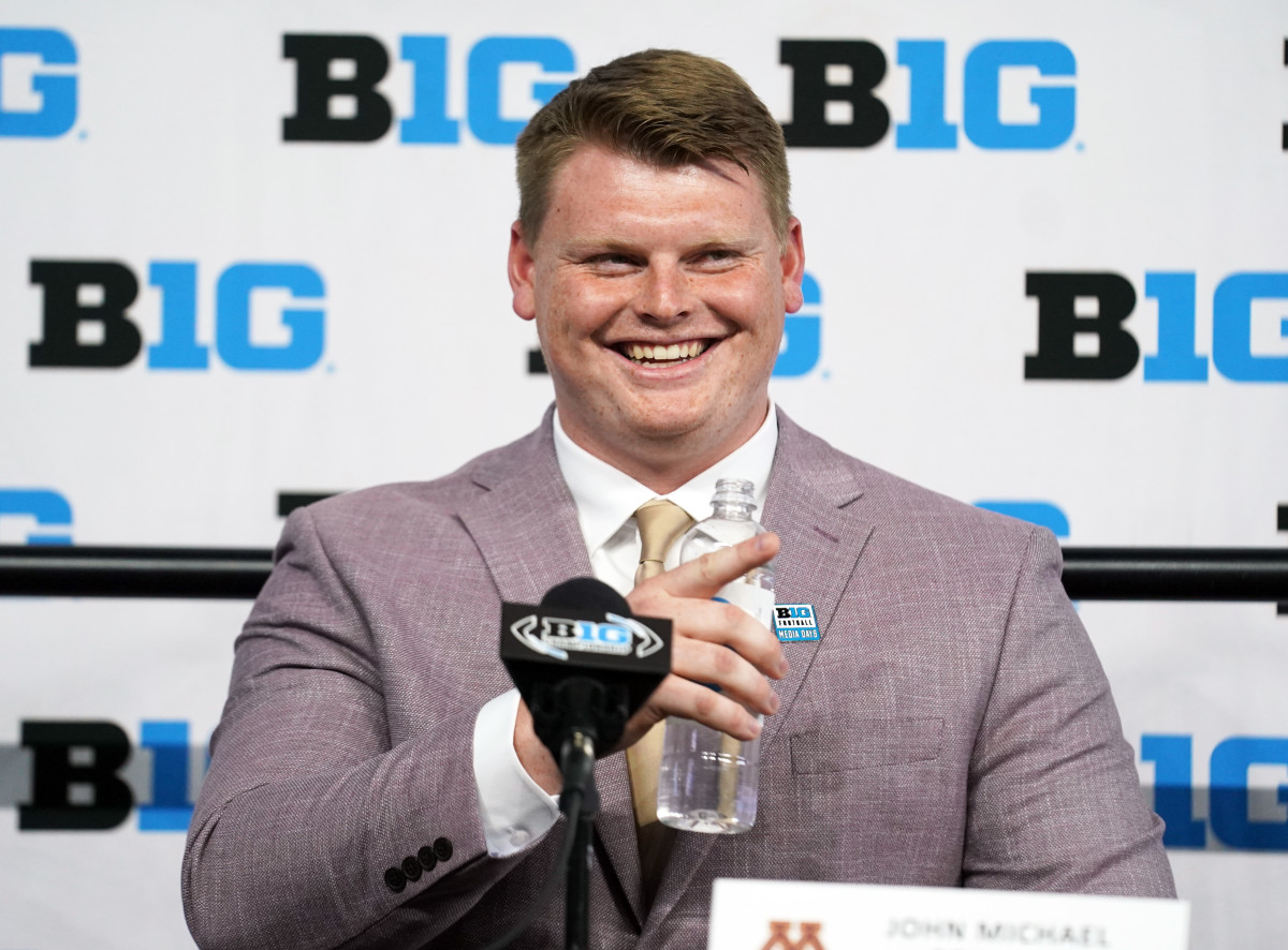 Minnesota Gophers' OL John Michael Schmitz at Big Ten Media Day